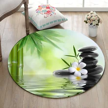 ספא זן סחלב ואבנים במבוק עגול זיכרון קצף אזור שטיח & שטיח לילדים תינוק בית סלון חדר שינה כרית אמבטיה מחצלת(China)