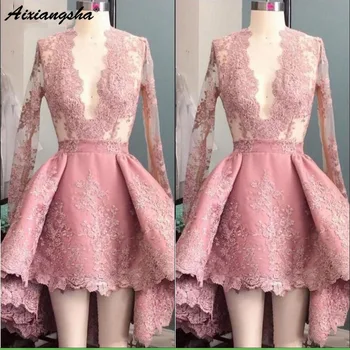 Dusty Pink Evening Dress Short Robe De Soiree Evening Dresses Formal Evening Gowns Sexy Deep V Applique Pleat Party Gowns
Dusty Pink Evening Dress Short Robe De Soiree Evening Dresses Formal Evening Gowns Sexy Deep V Applique Pleat Party Gowns