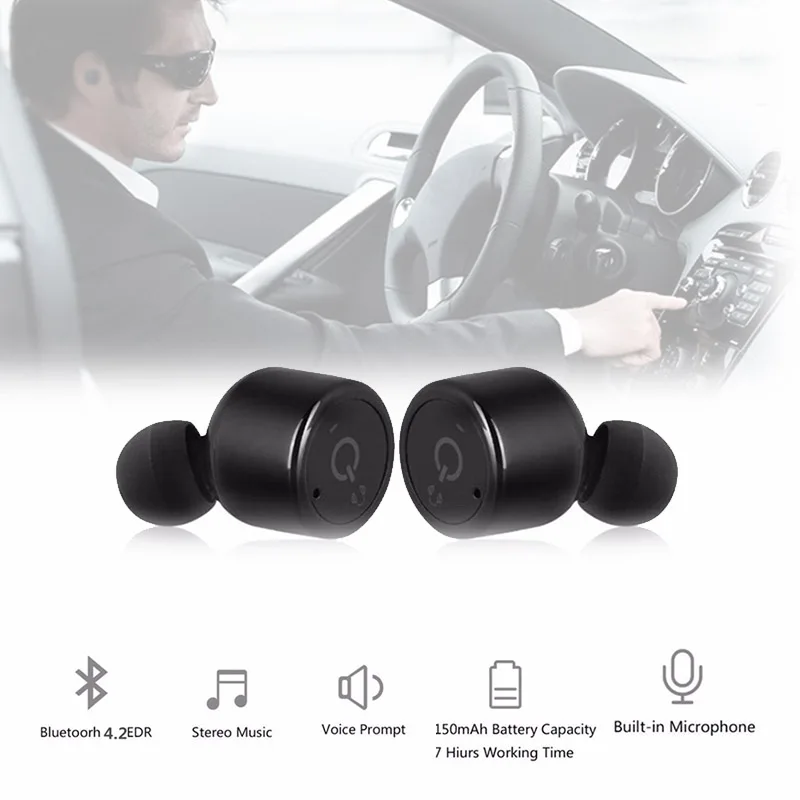 Wireless Bluetooth 4.2 Stereo Car Earbuds Earphone Mini Bluetooth Headset earphone With Mic for Android phone
Wireless Bluetooth 4.2 Stereo Car Earbuds Earphone Mini Bluetooth Headset earphone With Mic for Android phone