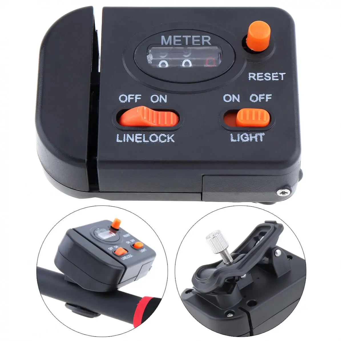 99.9m Black Fishing Line Counter Clip on Rod Meter Gauge Depth Finder Digital Jigging Fishing Tackle Tools
99.9m Black Fishing Line Counter Clip on Rod Meter Gauge Depth Finder Digital Jigging Fishing Tackle Tools