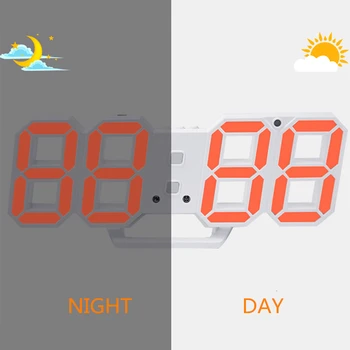 Upgraded version! Auto adjust brightness modern 3D wall clock Christmas gift clock led clock LED digital thermometer clock
Upgraded version! Auto adjust brightness modern 3D wall clock Christmas gift clock led clock LED digital thermometer clock