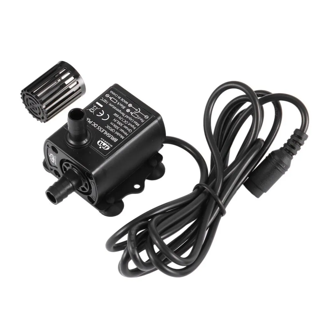 6W 10W Waterproof Mini Brushless DC Water Pump with 5.5*2.1mm Female Plug Submersible Water Pump DC12V 300 400L/H Lift 300 400cm
6W 10W Waterproof Mini Brushless DC Water Pump with 5.5*2.1mm Female Plug Submersible Water Pump DC12V 300 400L/H Lift 300 400cm