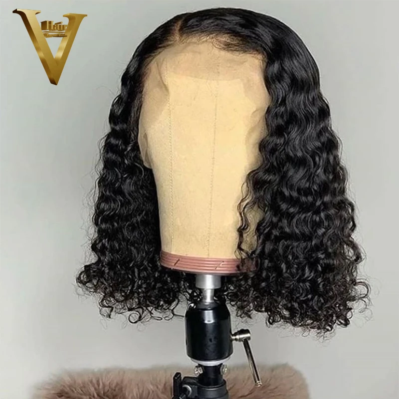 Short Curly Wig Human Hair 360 Lace Frontal Wig Pre Plucked with Baby Hair Brazilian Remy Bob Glueless Lace Wigs For Black Women
Short Curly Wig Human Hair 360 Lace Frontal Wig Pre Plucked with Baby Hair Brazilian Remy Bob Glueless Lace Wigs For Black Women
