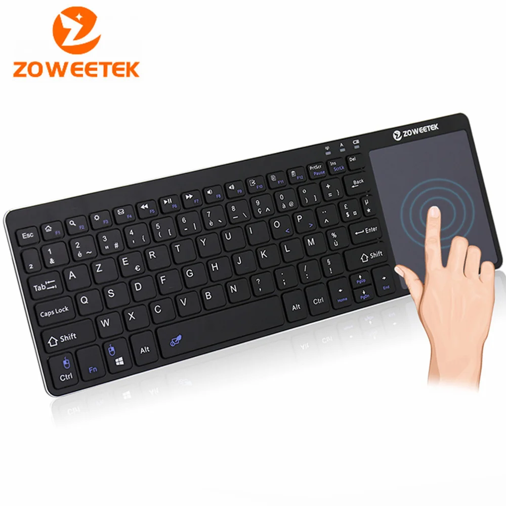 Zoweetek K12-1 French Version 2.4G Mini Wireless Keyboard Touchpad Mouse Handheld Keyboard for PC Android Smart TV BOX IPTV HTPC
Zoweetek K12-1 French Version 2.4G Mini Wireless Keyboard Touchpad Mouse Handheld Keyboard for PC Android Smart TV BOX IPTV HTPC