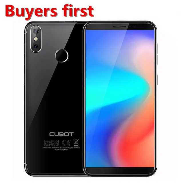 

original Cubot J3 PRO 4G LTE Smartphone 5.5" FHD Android GO MT6739 Quad core 1GB RAM 16GB ROM Fingerprint ID 13.0MP Mobile phone