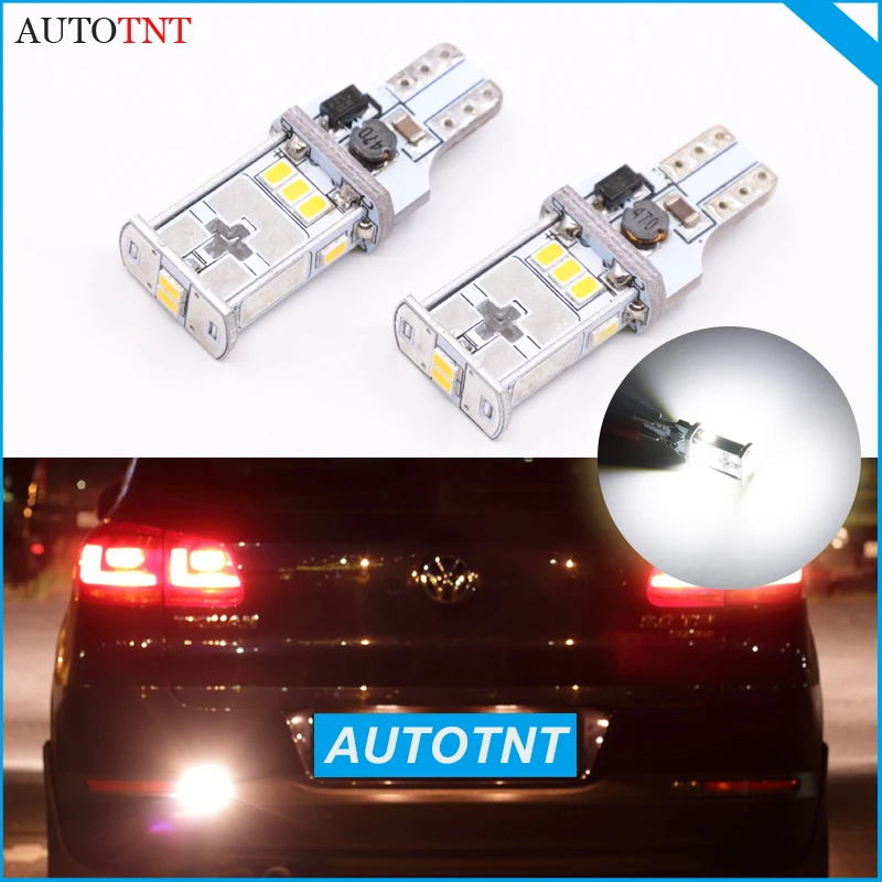 2 шт. автомобисветильник светодиодные лампы T15 W16W Canbus 921 912 для Volkswagen Vw Tiguan CC GTI Passat