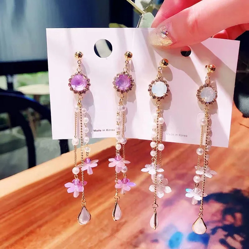 MENGJIQIAO 2019 New Korean Crystal Flower Tassel Long Drop Earrings For Women Girls Cute Pearl Geometric Dangle Pendientes Gifts
MENGJIQIAO 2019 New Korean Crystal Flower Tassel Long Drop Earrings For Women Girls Cute Pearl Geometric Dangle Pendientes Gifts