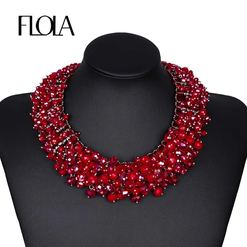 FLOLA Bohemia Necklace Pendants for women Handmade Beads Multicolor Statement Choker Necklace Maxi Ethnic Jewelry nken76
FLOLA Bohemia Necklace Pendants for women Handmade Beads Multicolor Statement Choker Necklace Maxi Ethnic Jewelry nken76