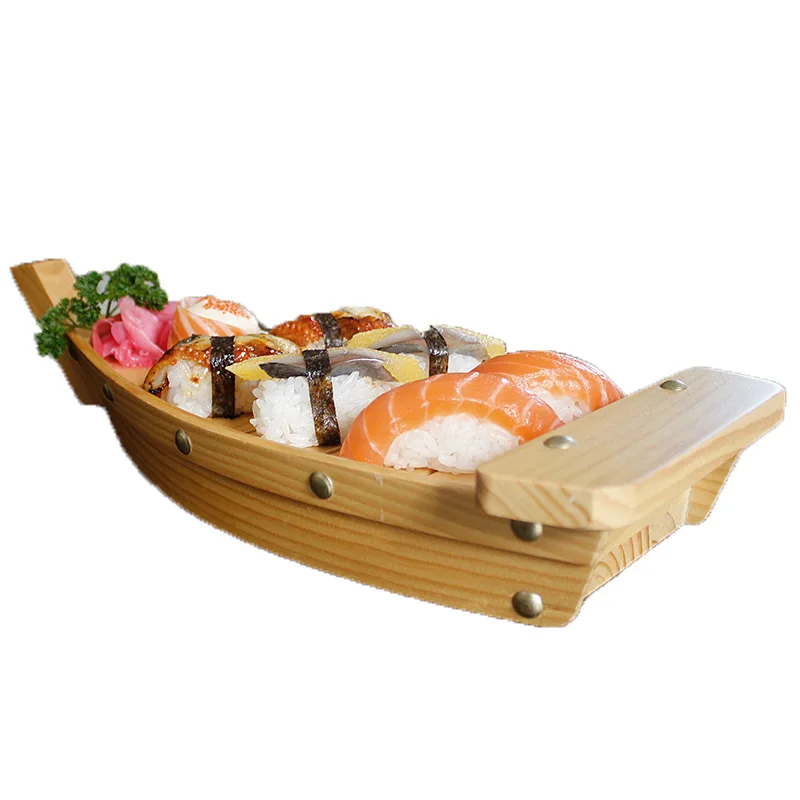 Creative Wooden Sushi Boat Pine Cuisine Sushi Plate Sushi Tools Tableware Decoration Ornament
Creative Wooden Sushi Boat Pine Cuisine Sushi Plate Sushi Tools Tableware Decoration Ornament