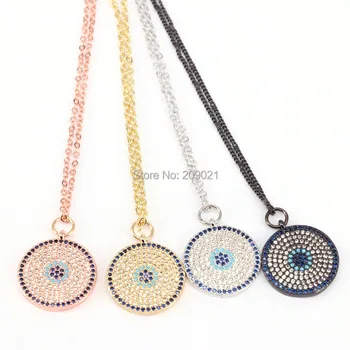 5Pcs Multi-color micro pave CZ Round shape pendant cubic zirconia pendants necklace
5Pcs Multi-color micro pave CZ Round shape pendant cubic zirconia pendants necklace