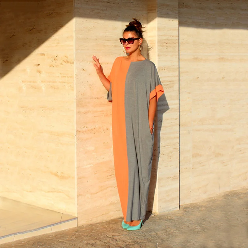 Boho Maxi Summer Dress Women Loose Elastic Causal Beach Splice Female Spring Vestido Long Dress Robe Femme Large Size 2XL W1022
Boho Maxi Summer Dress Women Loose Elastic Causal Beach Splice Female Spring Vestido Long Dress Robe Femme Large Size 2XL W1022