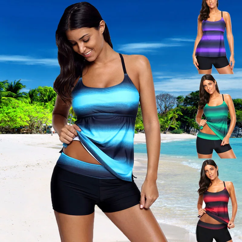 Women Fashion Halter Swimwear Two Pieces Bathing Suit Block Print Tankini Top Swimsuit Female Swim Suit Swimming Suit For women
Women Fashion Halter Swimwear Two Pieces Bathing Suit Block Print Tankini Top Swimsuit Female Swim Suit Swimming Suit For women