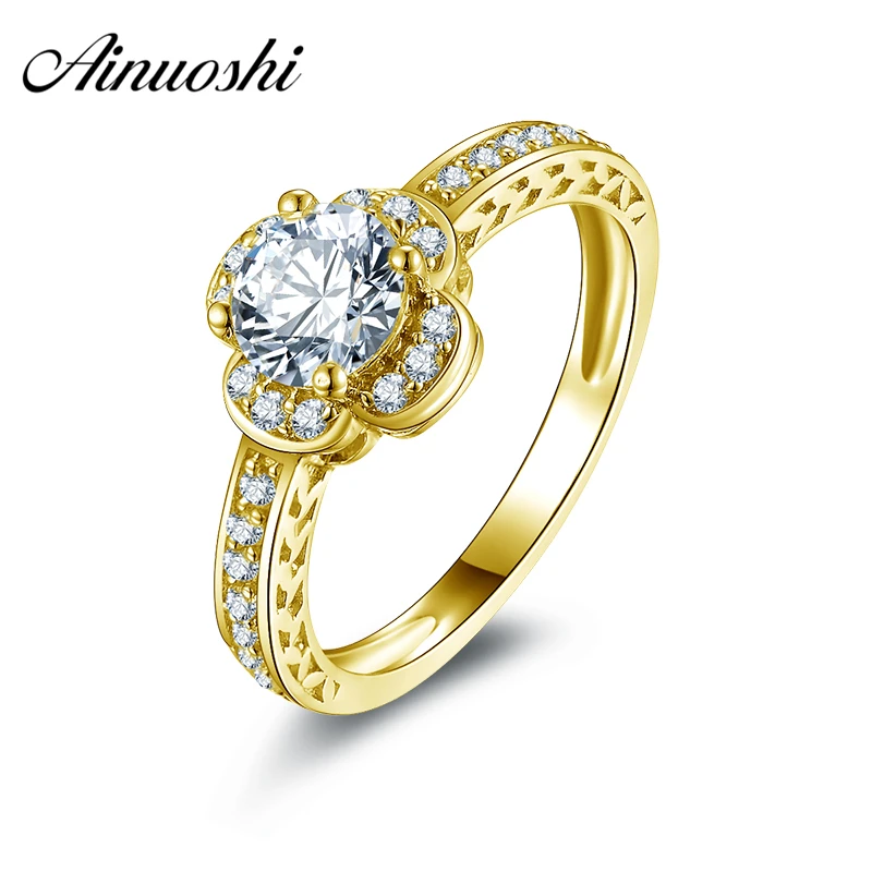 AINUOSHI 10k Solid Yellow Gold Wedding Rings Four Leaf Clover Shape 0.8 Carat Round Cut Women Wedding Bridal Band Ring Jewelry
AINUOSHI 10k Solid Yellow Gold Wedding Rings Four Leaf Clover Shape 0.8 Carat Round Cut Women Wedding Bridal Band Ring Jewelry