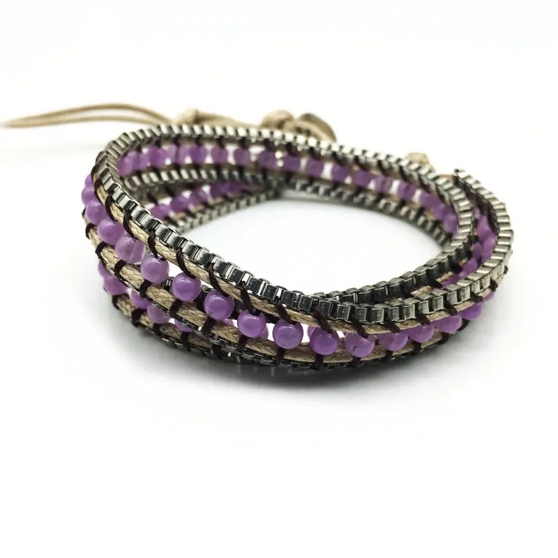 Модный браслет ручной работы с 2 кольцами DIY ожерелье для женщин индивидуальное