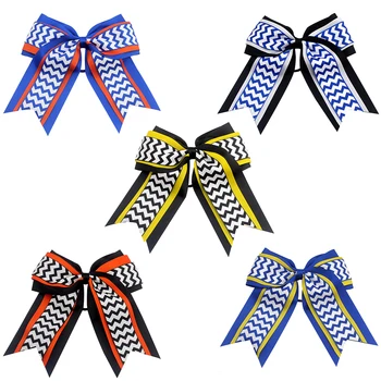 6pcs new 7 inch patchwork Cheer Bows multicolor Elastic Hair Bands Grosgrain Ponytail Hair Bows For Kids Girls Hair Accessories
6pcs new 7 inch patchwork Cheer Bows multicolor Elastic Hair Bands Grosgrain Ponytail Hair Bows For Kids Girls Hair Accessories