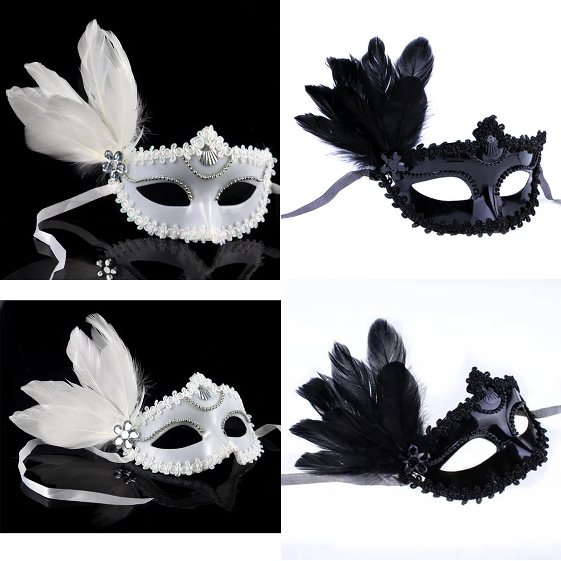 Hot Sale Sexy Fancy Dress Masquerade Costume Carnival Party Ball Mask Halloween mask White/Black Feathers Christmas
Hot Sale Sexy Fancy Dress Masquerade Costume Carnival Party Ball Mask Halloween mask White/Black Feathers Christmas