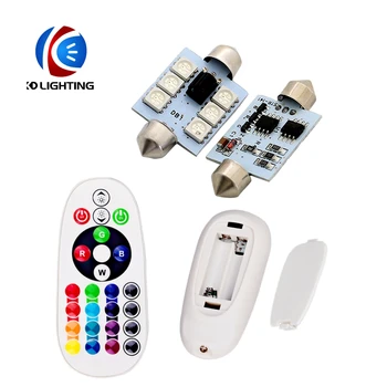 KD 2PCS C5W RGB 5050 12SMD Car Led remote control Rgb car led panel interior Auto lights Reading Dome DC 12v Light
KD 2PCS C5W RGB 5050 12SMD Car Led remote control Rgb car led panel interior Auto lights Reading Dome DC 12v Light