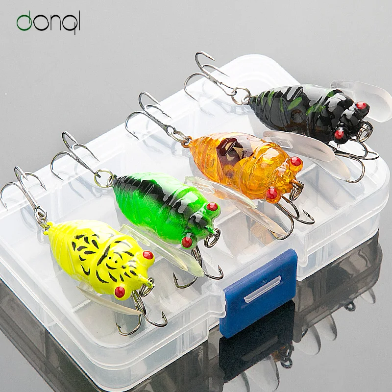 DONQL 4Pcs/lot Insects Fishing Lure 4cm 6g Artificial Cicada Bait Topwater Bass iscas Pesca Crankbait Wobblers Fishing Tackle
DONQL 4Pcs/lot Insects Fishing Lure 4cm 6g Artificial Cicada Bait Topwater Bass iscas Pesca Crankbait Wobblers Fishing Tackle