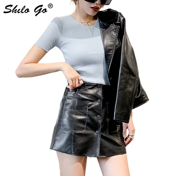 Streetwear Leather Shorts Skirts Women Summer Single Breasted High Waist Sheepskin Genuine Leather Shorts A Line Female Shorts
Streetwear Leather Shorts Skirts Women Summer Single Breasted High Waist Sheepskin Genuine Leather Shorts A Line Female Shorts