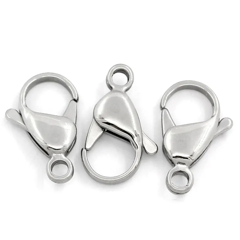 White K stainless steel lobster clasp 19mmx12mm-5 | Украшения и аксессуары