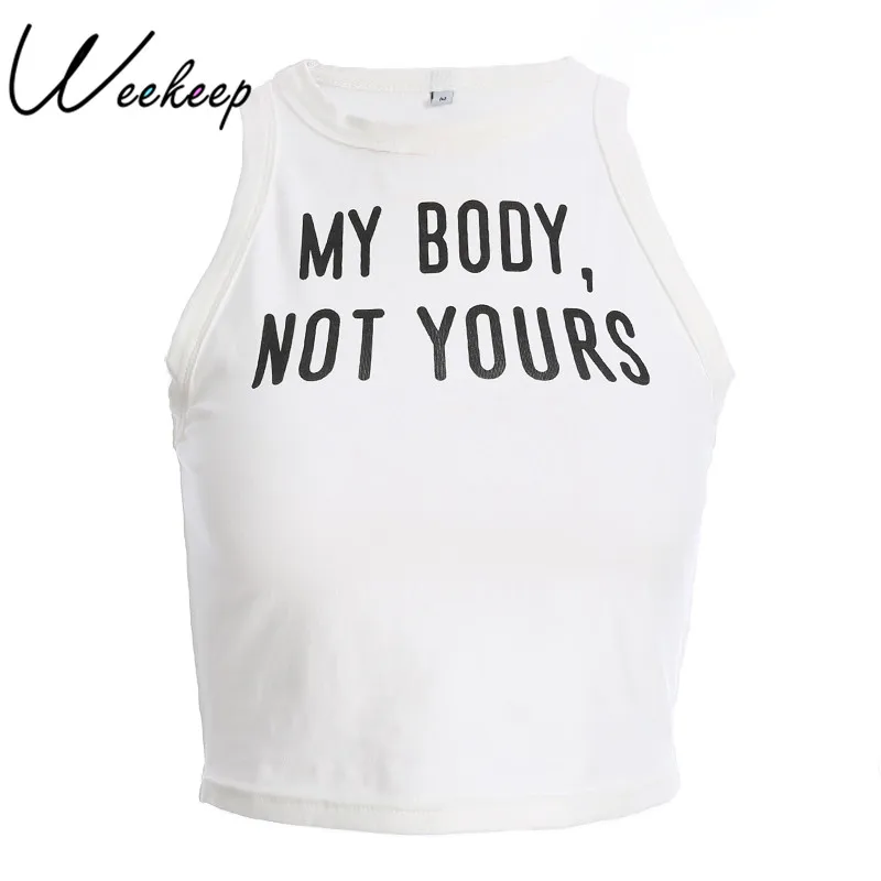 Weekeep Fashion Letter Print Tank Top Women Summer Cropped Slim Waist Shirts White Cotton O-neck Casual Streetwear Sexy Crop Top
Weekeep Fashion Letter Print Tank Top Women Summer Cropped Slim Waist Shirts White Cotton O-neck Casual Streetwear Sexy Crop Top