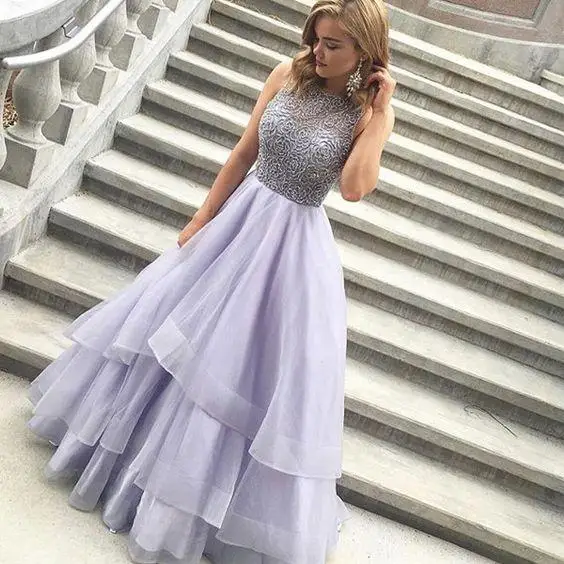 2018 Sleeveless Beaded Tiered Purple Prom Dresses Long A Line Sexy Tulle Prom Gown Vestido Longo
2018 Sleeveless Beaded Tiered Purple Prom Dresses Long A Line Sexy Tulle Prom Gown Vestido Longo