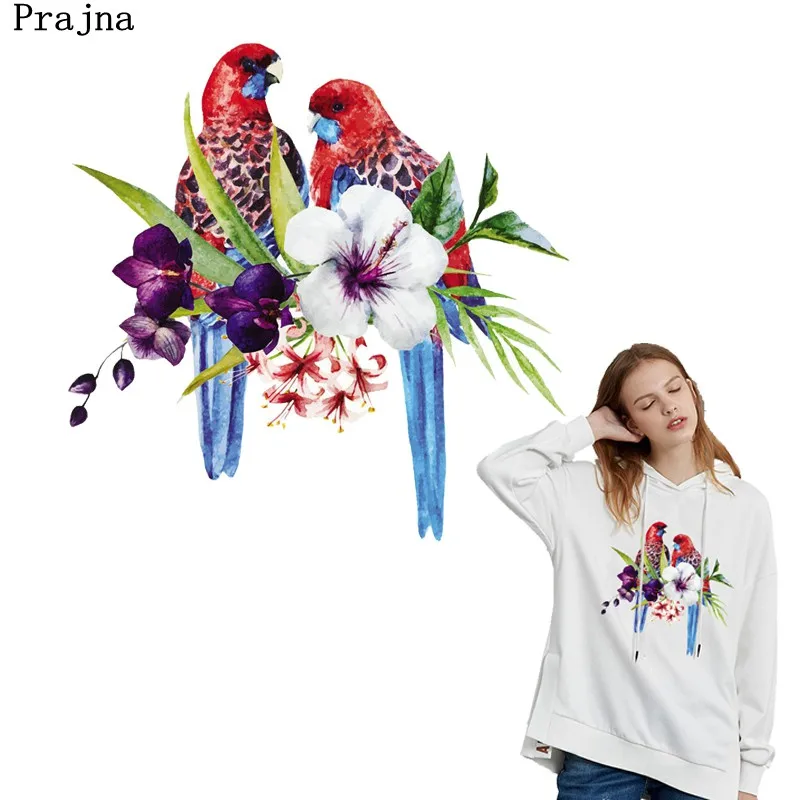 Prajna Flower Birds Heat Transfers Parrot Unicorn Iron On Patches Romantic Stickers For Jacket DIY Jean Appliques On T-shirts
Prajna Flower Birds Heat Transfers Parrot Unicorn Iron On Patches Romantic Stickers For Jacket DIY Jean Appliques On T-shirts