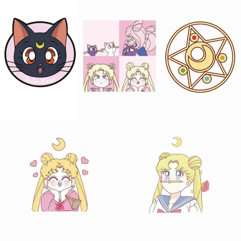 5PCS Sailor Moon Series Thermal Stickers DIY Clothes Accessories Iron On T-shirt Patch Heat Transfer Applique Beauty Printing
5PCS Sailor Moon Series Thermal Stickers DIY Clothes Accessories Iron On T-shirt Patch Heat Transfer Applique Beauty Printing