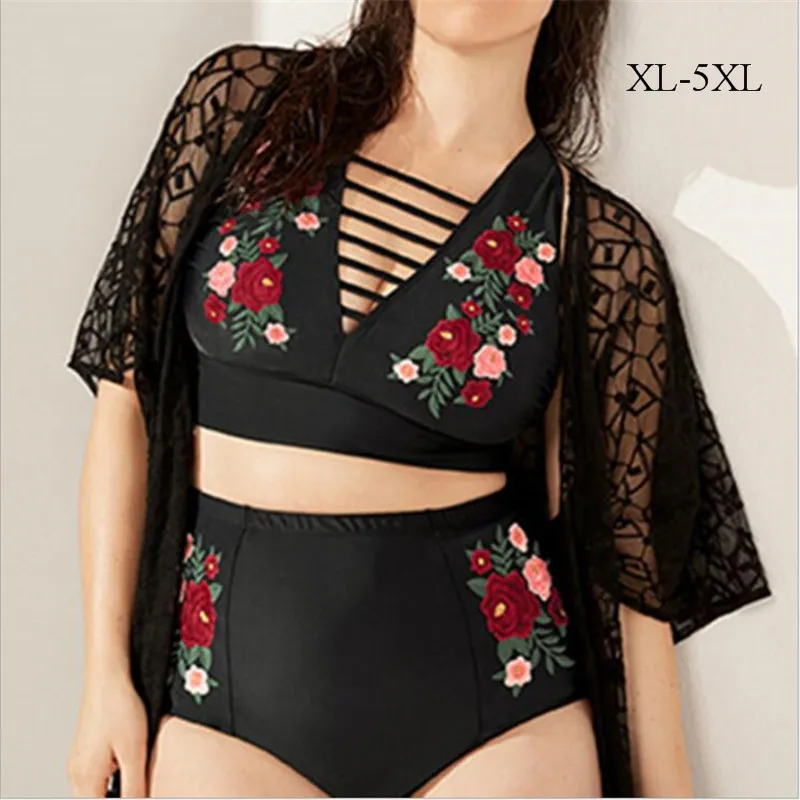 2018 New Large Size Embroidered Swimsuit High Waist Bikini Set Bathing Suit Two-pieces Swimsuit Curvy Women Swimwear Bikini
2018 New Large Size Embroidered Swimsuit High Waist Bikini Set Bathing Suit Two-pieces Swimsuit Curvy Women Swimwear Bikini
