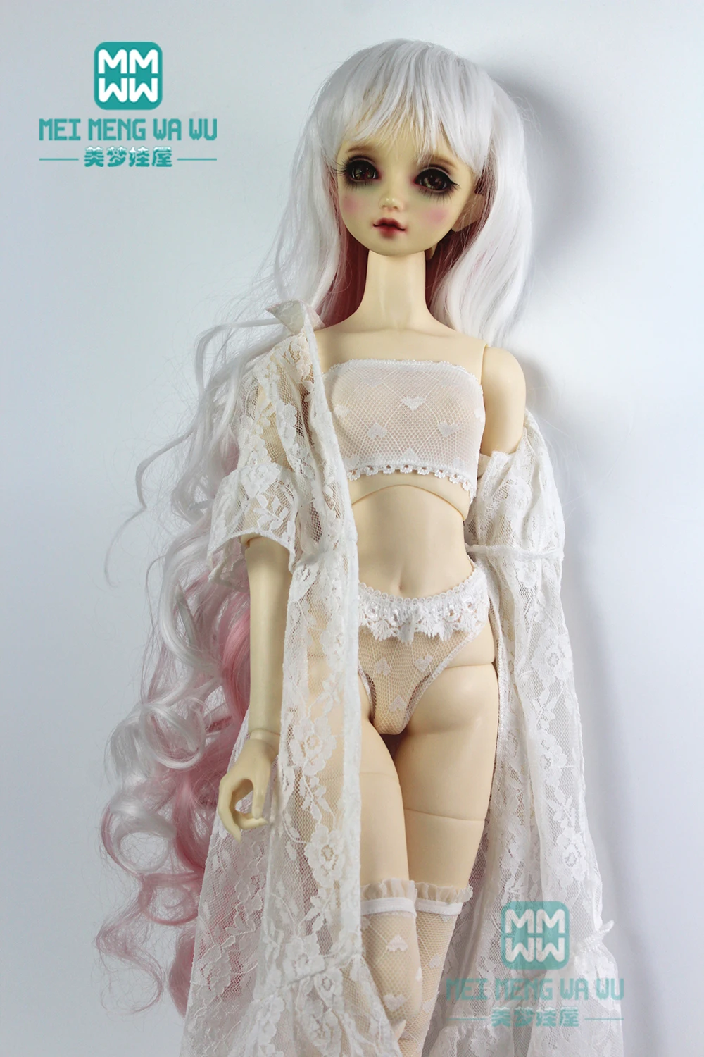 60cm 1/3 BJD Joint smart doll dreamy four-piece underwear, briefs, stockings, lace outerwear
60cm 1/3 BJD Joint smart doll dreamy four-piece underwear, briefs, stockings, lace outerwear
