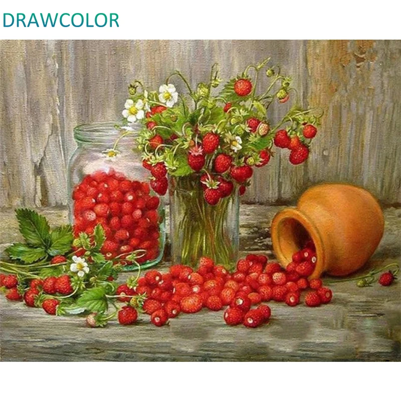 DRAWCOLOR Frame Wild Strawberry DIY Painting By Numbers Acrylic Canvas Wall Art Picture Paint By Number Unique Gift For Home Art
DRAWCOLOR Frame Wild Strawberry DIY Painting By Numbers Acrylic Canvas Wall Art Picture Paint By Number Unique Gift For Home Art