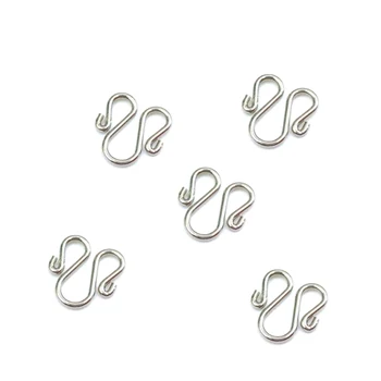 2 Colors 50pcs 304 Stainless Steel Jewelry Making S-Hook Clasps for Necklace End Accessories, M Clasps 11x12mm, 1.0mm thick
2 Colors 50pcs 304 Stainless Steel Jewelry Making S-Hook Clasps for Necklace End Accessories, M Clasps 11x12mm, 1.0mm thick