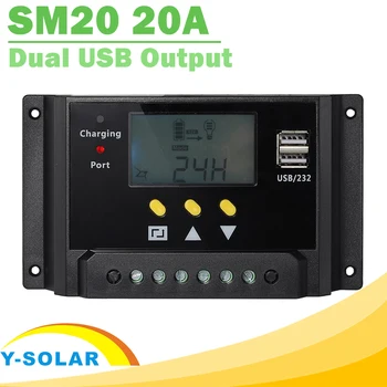 NEW 20A Dual USB Ports Solar Controller 12V 24V Auto Work LCD Dispaly PWM Solar Regulator With Max 480W Solar Panel SM20
NEW 20A Dual USB Ports Solar Controller 12V 24V Auto Work LCD Dispaly PWM Solar Regulator With Max 480W Solar Panel SM20