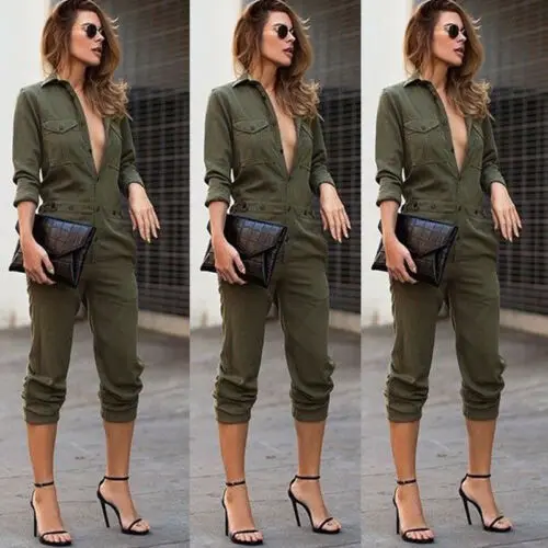 Autumn Cool Fashion Women Plus Jeans Denim Plain Army Green Button Solid Overalls Jumpsuit Bib Trousers Dungarees Wide Leg Pants
Autumn Cool Fashion Women Plus Jeans Denim Plain Army Green Button Solid Overalls Jumpsuit Bib Trousers Dungarees Wide Leg Pants