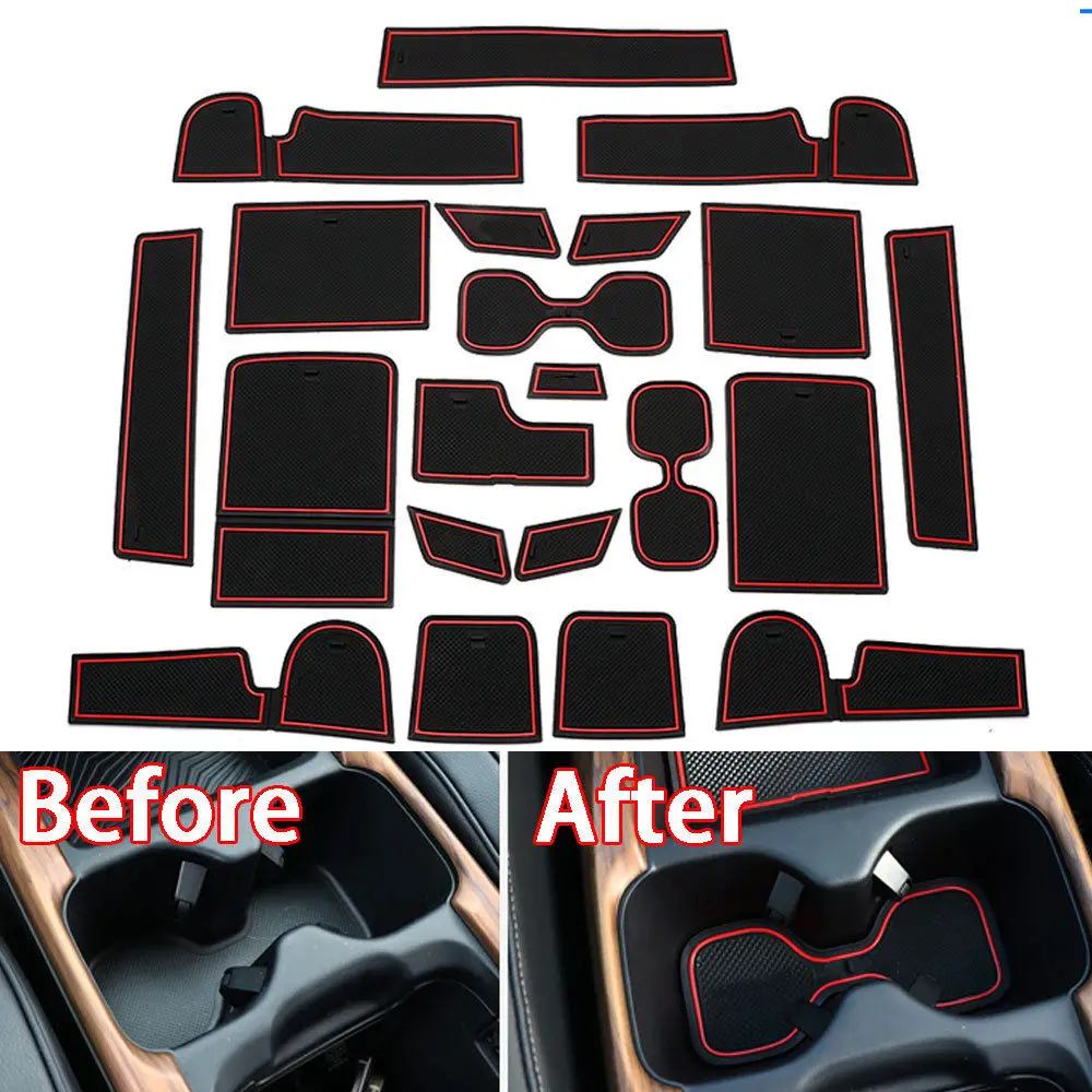 17pcs White Inner Door Non Slip Cup Rubber Mats Pads For