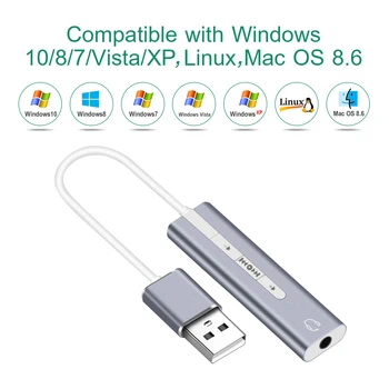 External Sound Card, GOOJODOQ 2 IN 1 3.5mm USB Audio Interface Microphone Headphone Adapter for PC Laptop USB Sound Card
External Sound Card, GOOJODOQ 2 IN 1 3.5mm USB Audio Interface Microphone Headphone Adapter for PC Laptop USB Sound Card