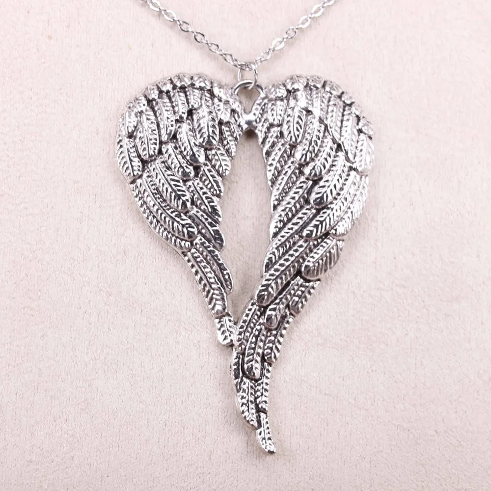 New Fashion Silver Pendant angel wings 67*42mm Necklace Women Exquisite Choker Necklace Jewelry
New Fashion Silver Pendant angel wings 67*42mm Necklace Women Exquisite Choker Necklace Jewelry