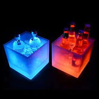 LED Ice Bucket RGB Color Double Layer Square Bar Beer Ice Bucket RGB Color Changing Durable Ice Wine Bucket 3.5 L For Bar
LED Ice Bucket RGB Color Double Layer Square Bar Beer Ice Bucket RGB Color Changing Durable Ice Wine Bucket 3.5 L For Bar