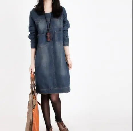 2019 new autumn denim dress long sleeve korean loose dress in large size women's retro jeans dress causal Vestido AW573
2019 new autumn denim dress long sleeve korean loose dress in large size women's retro jeans dress causal Vestido AW573