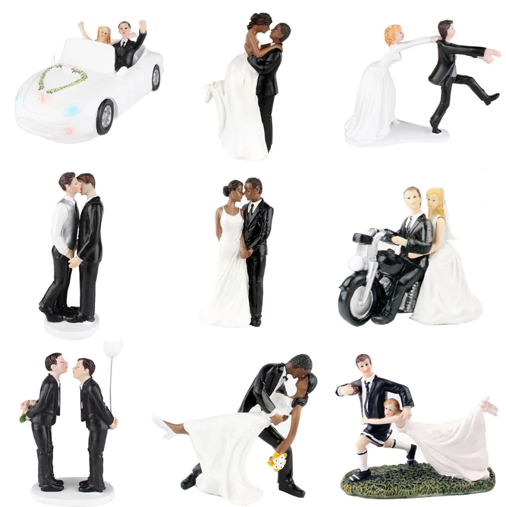 Romantic Resin Bride and Groom Wedding Cake Toppers Bridal Figurines Pour Gateau Mariage Reusable Wedding Party Decorations
Romantic Resin Bride and Groom Wedding Cake Toppers Bridal Figurines Pour Gateau Mariage Reusable Wedding Party Decorations