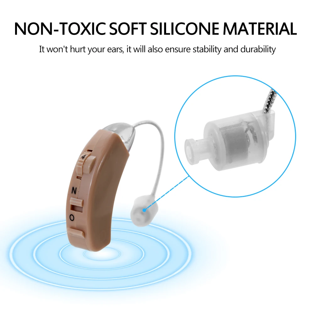 

2019 Hearing Aids for The Elderly Small Mini Behind The Ear Sound Voice Amplifier Adjustable Tone Digital Hearing Aid Device