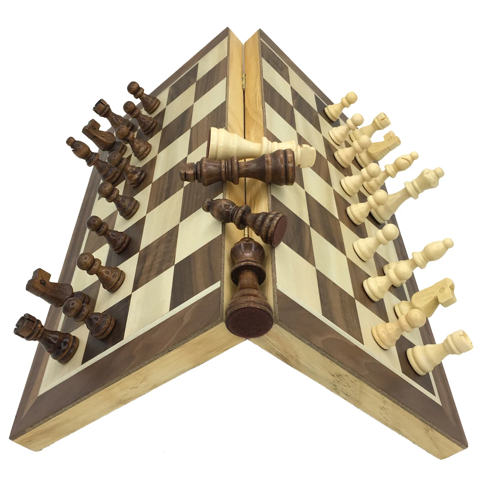 Standard Chess Wooden Folding Table With Magnetic Travel Games Board Size 39.4 cm x 39 cm Large Chess Tournament Set For Adults
Standard Chess Wooden Folding Table With Magnetic Travel Games Board Size 39.4 cm x 39 cm Large Chess Tournament Set For Adults