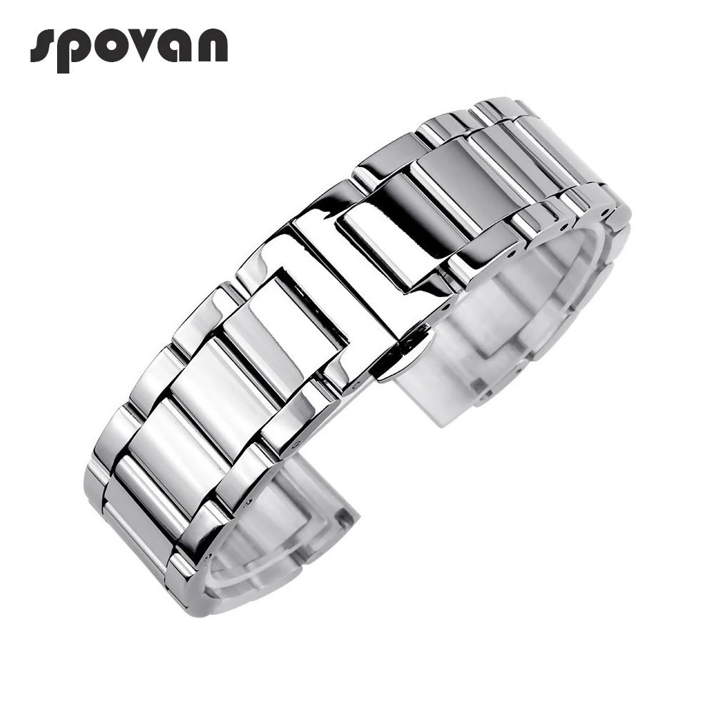 SPOVAN Glossy Stainless Steel Watch Bands Solid Three Beads Strap for Sports Watch Watchbands 22mm 24mm Black/Silvery SPV06
SPOVAN Glossy Stainless Steel Watch Bands Solid Three Beads Strap for Sports Watch Watchbands 22mm 24mm Black/Silvery SPV06