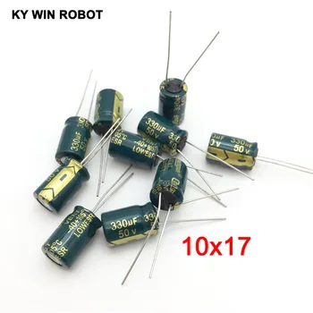 10 pcs Aluminum electrolytic capacitor 330 uF 50 V 10 * 17 mm frekuensi tinggi Radial Electrolytic kapasitor
10 pcs Aluminum electrolytic capacitor 330 uF 50 V 10 * 17 mm frekuensi tinggi Radial Electrolytic kapasitor
