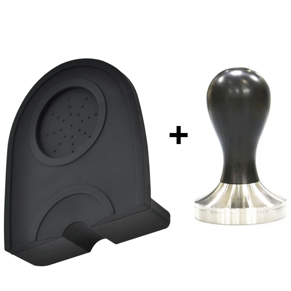 49/51/53/58mm Silicone Coffee Tamper Mat Holder Espresso Maker Non-Slip Flexible Corner Mat 304 Stainless Steel Coffee Tamper
49/51/53/58mm Silicone Coffee Tamper Mat Holder Espresso Maker Non-Slip Flexible Corner Mat 304 Stainless Steel Coffee Tamper