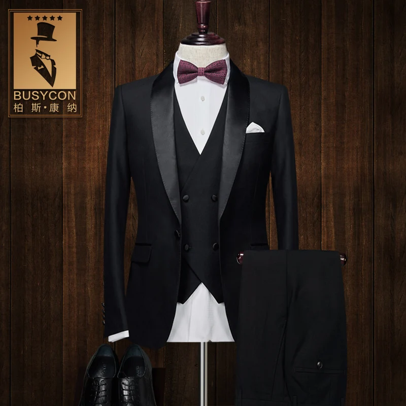 Shawl Collar Black Tuxedos For Men Wedding Dress Groom Costumes Mariage Hommes 2018 ternos masculino slim fit
Shawl Collar Black Tuxedos For Men Wedding Dress Groom Costumes Mariage Hommes 2018 ternos masculino slim fit