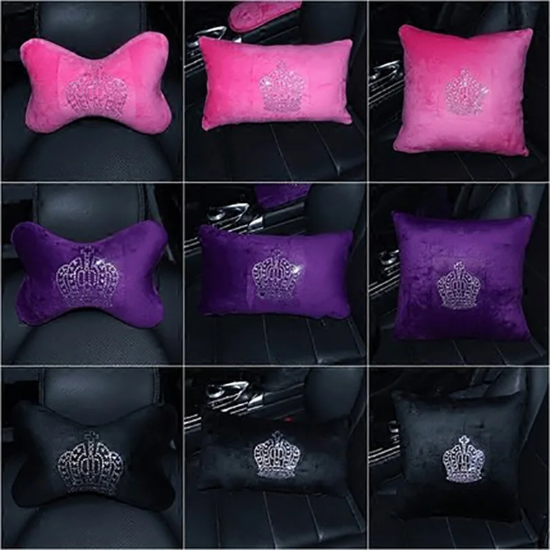 Winter Plush with Crown Crystal Rhinestone Car Pillow Sets For Girls Warm Fur Head Rest Neck Waist Supports Auto Lumbar Pillows
Winter Plush with Crown Crystal Rhinestone Car Pillow Sets For Girls Warm Fur Head Rest Neck Waist Supports Auto Lumbar Pillows