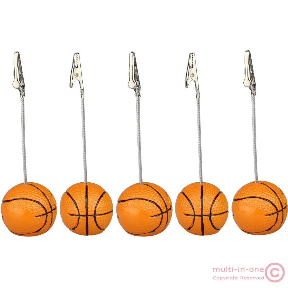 Image wholesalelot 5pcs solid resin basket ball wire recipe desk card note memo photo clip holder or paper weight