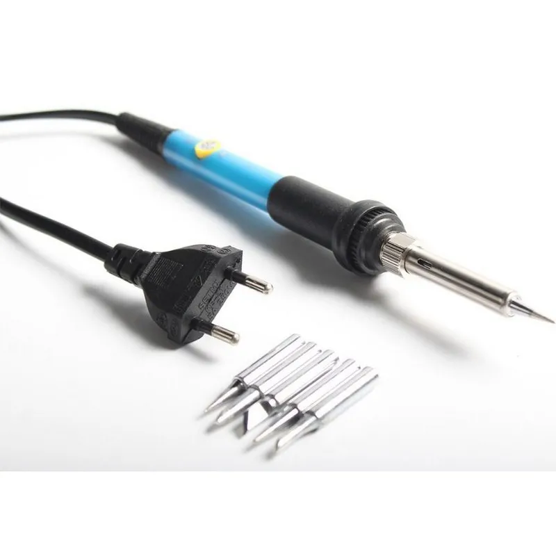 60W Electric Soldering Iron Gun with 5pcs Solder Tip Welding Torches Adjustable Temperature Rework Repair Tool Kit 110V/220V
60W Electric Soldering Iron Gun with 5pcs Solder Tip Welding Torches Adjustable Temperature Rework Repair Tool Kit 110V/220V