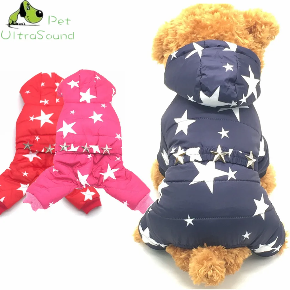 

KING-S PET Dogs Pets Clothing Coat Jacket Teddy Chihuahua More Stars Clothes Small Dogs Four Legs Puppy Leisure Style Size S-XXL
